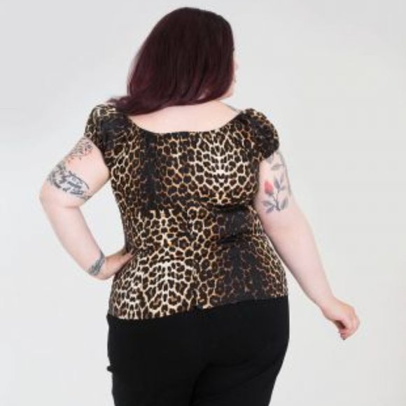 Hell Bunny | Tops | Hell Bunny 5s Style Leopard Print Top 2x | Poshmark